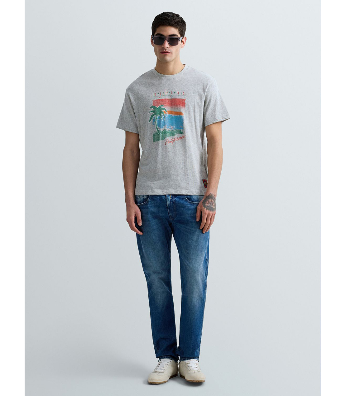 コットンジャージCALIFORNIA Tシャツ 詳細画像 グレーメランジ 2